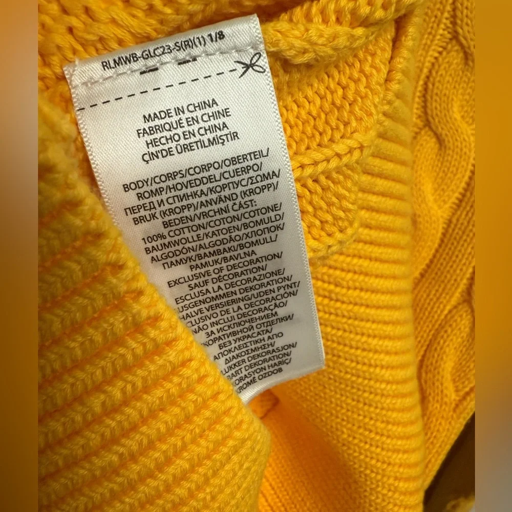 Polo Ralph Lauren Cable-Knit Cotton Crewneck Cardigan - Picture 7 of 8